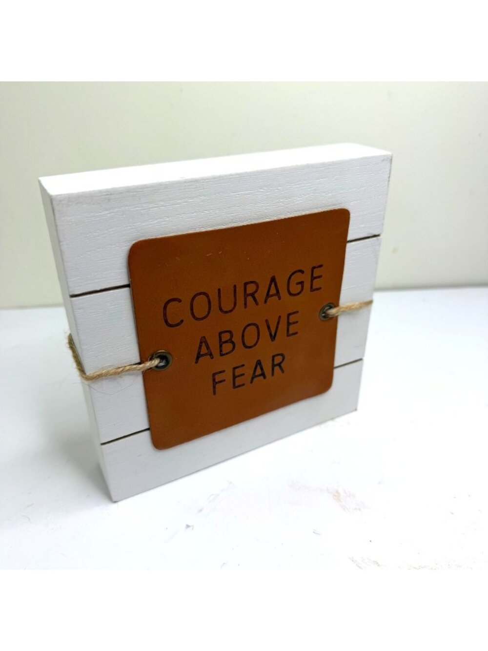 Courage Above Fear Small Wood Twine Wall Sign Rustic Farmhouse Decor Kirklands